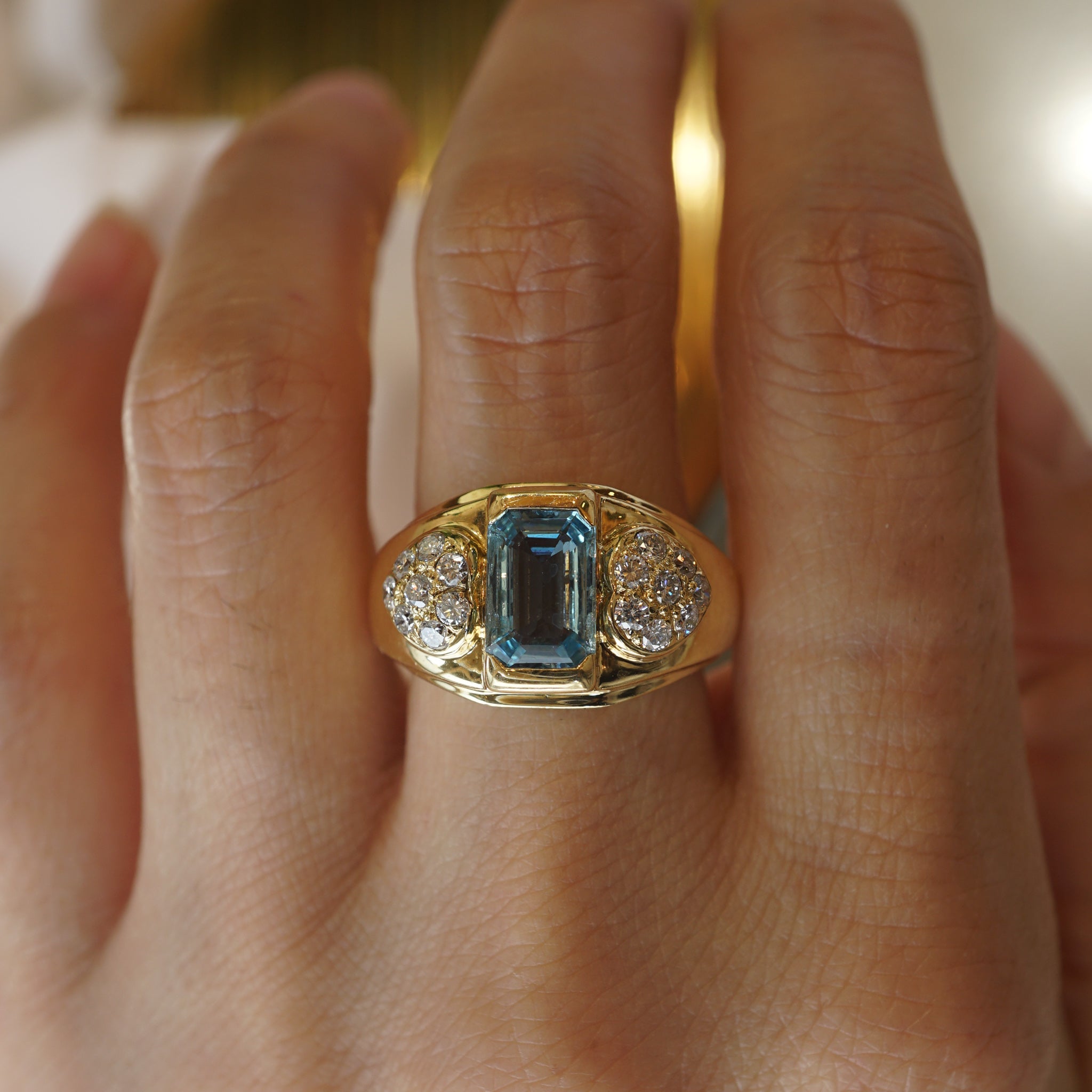 9ct Aquamarine and Diamond Ring – Brereton Showcase Jewellers